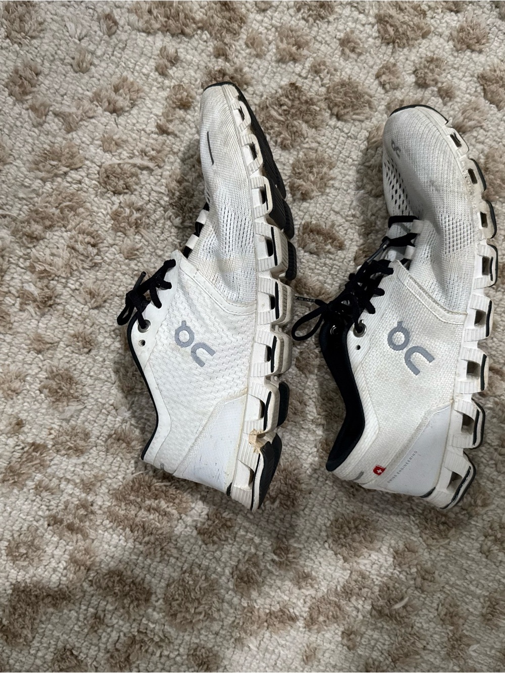 On Running White and Black Cloudswift Sneakers